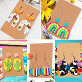 Polymer Clay Cutters DIY Clay Cutters Shapes for Polymer Jewelry Making with Earring Cards Hooks DIY Plastic Bags