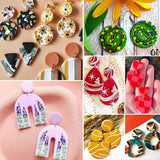 Polymer Clay Cutters DIY Clay Cutters Shapes for Polymer Jewelry Making with Earring Cards Hooks DIY Plastic Bags