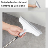 Floor Scrub Brush with Detachable Long Handle 120° Rotating Shower Floor Scrubber Household Cleaning Brush for Bathroom Kitchen