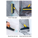 Floor Scrub Brush with Detachable Long Handle 120° Rotating Shower Floor Scrubber Household Cleaning Brush for Bathroom Kitchen