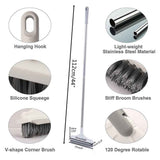 Floor Scrub Brush with Detachable Long Handle 120° Rotating Shower Floor Scrubber Household Cleaning Brush for Bathroom Kitchen In Australia - Darrahopens