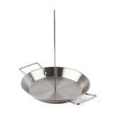 Vertical Skewer for Grill Brazilian Vertical Spit Stand Stainless Steel Barbecue Grilling Accessory with 3 Removable Spikes