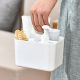 Shower Caddy with Compartments Desktop Organizer Divided Shower Organizer Caddy Shower Caddy Tote for Dorm Shelf Cabinet