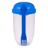 Fresh Salad Container Serving Cup with Dressing Container Fork Portable Plastic Food Storage Bottle for Picnic Lunch In Australia - Darrahopens