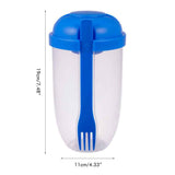 Fresh Salad Container Serving Cup with Dressing Container Fork Portable Plastic Food Storage Bottle for Picnic Lunch In Australia - Darrahopens