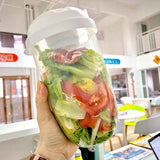 Fresh Salad Container Serving Cup with Dressing Container Fork Portable Plastic Food Storage Bottle for Picnic Lunch In Australia - Darrahopens