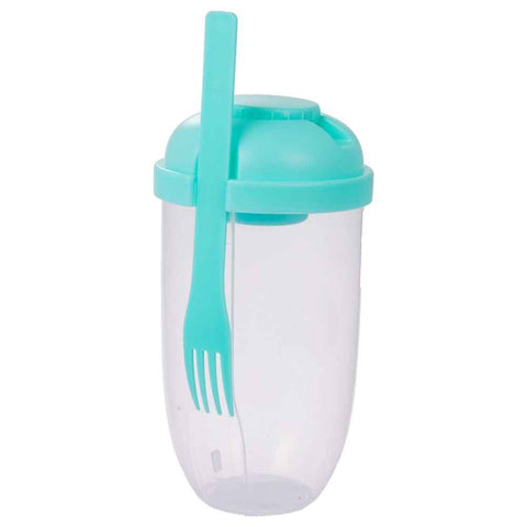 Fresh Salad Container Serving Cup with Dressing Container Fork Portable Plastic Food Storage Bottle for Picnic Lunch In Australia - Darrahopens