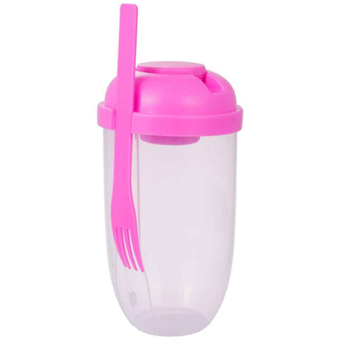 Fresh Salad Container Serving Cup with Dressing Container Fork Portable Plastic Food Storage Bottle for Picnic Lunch In Australia - Darrahopens