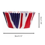 200Pcs Union Jack Mini Paper Baking Cups Cupcake Liners Cupcake Wrappers for Queen Platinum Jubilee Party Supplies Decorations In Australia - Darrahopens
