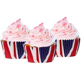 200Pcs Union Jack Mini Paper Baking Cups Cupcake Liners Cupcake Wrappers for Queen Platinum Jubilee Party Supplies Decorations