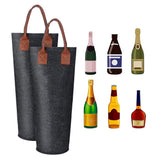 Single Bottle Wine Tote Bag Portable Felt Insulated Padded Thermal Wine Carrier Bag Wine Cooler for Travel Picnic Beach Wine Gifts