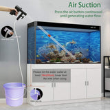 5 in 1 Aquarium Vacuum Gravel Cleaner Fish Tank Cleaning Tools Gravel Vacuum for Aquarium