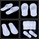1 Pair Fleece Slippers Portable Washable One Time Non Slip Thick Home Slippers for Family Spa Guests Hotels Travel