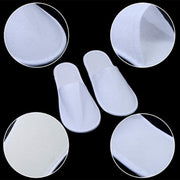 1 Pair Fleece Slippers Portable Washable One Time Non Slip Thick Home Slippers for Family Spa Guests Hotels Travel