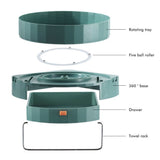 Rotating Spice Rack Holder with Drawer Wall Mounted Kitchen Spice Storage Shelves Bathroom Kitchen Storage Rack Organizer