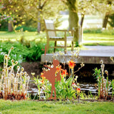 Decorative Garden Stakes Fairy Silhouette Metal Yard Stakes Arts Outdoor Garden Decor Spring Decor