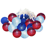 4th of July Decoration Lights 3 Meter 20 LED Independence Day String Lights with Red White Blue Balls Patriotic Patio Light for Patio Party Holiday Decor In Australia - Darrahopens
