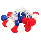 4th of July Decoration Lights 3 Meter 20 LED Independence Day String Lights with Red White Blue Balls Patriotic Patio Light for Patio Party Holiday Decor In Australia - Darrahopens