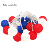 4th of July Decoration Lights 3 Meter 20 LED Independence Day String Lights with Red White Blue Balls Patriotic Patio Light for Patio Party Holiday Decor In Australia - Darrahopens