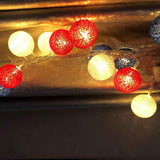 4th of July Decoration Lights 3 Meter 20 LED Independence Day String Lights with Red White Blue Balls Patriotic Patio Light for Patio Party Holiday Decor In Australia - Darrahopens