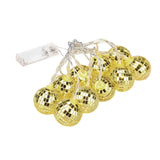 1.8m 10 Lights 5cm Golden Sphere Warm Light Mirror Light String Christmas Lights String Christmas Tree Decoration In Australia - Darrahopens