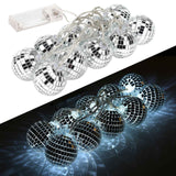 1.8m 10 Lights 5cm Golden Sphere Warm Light Mirror Light String Christmas Lights String Christmas Tree Decoration In Australia - Darrahopens
