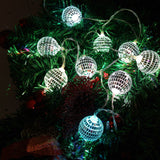 1.8m 10 Lights 5cm Golden Sphere Warm Light Mirror Light String Christmas Lights String Christmas Tree Decoration