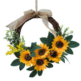 Simulation Sunflower Wreath Home Wedding Decoration Rattan Artificial Wreath In Australia - Darrahopens