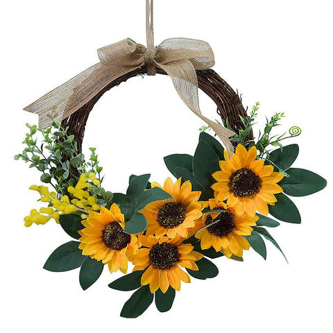 Simulation Sunflower Wreath Home Wedding Decoration Rattan Artificial Wreath In Australia - Darrahopens