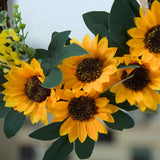 Simulation Sunflower Wreath Home Wedding Decoration Rattan Artificial Wreath In Australia - Darrahopens