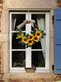 Simulation Sunflower Wreath Home Wedding Decoration Rattan Artificial Wreath