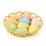 Easter Eggs Ornament Mini Foam Egg with Basket for Crafts and Spring Easter Party Decorations