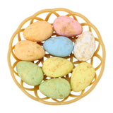 Easter Eggs Ornament Mini Foam Egg with Basket for Crafts and Spring Easter Party Decorations