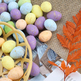 Easter Eggs Ornament Mini Foam Egg with Basket for Crafts and Spring Easter Party Decorations