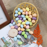 Easter Eggs Ornament Mini Foam Egg with Basket for Crafts and Spring Easter Party Decorations