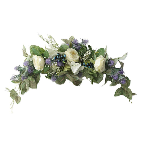 Lavender Wreath Artificial Lavender Floral Wreath for Wedding Party Wall Window Backdrop Home Decor In Australia - Darrahopens