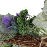 Lavender Wreath Artificial Lavender Floral Wreath for Wedding Party Wall Window Backdrop Home Decor