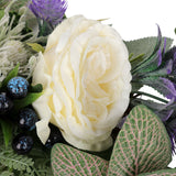 Lavender Wreath Artificial Lavender Floral Wreath for Wedding Party Wall Window Backdrop Home Decor