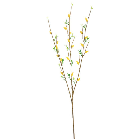 Artificial Flower Branch Simulation Bendable Decorative Fake Camellia Flowers for Arrangements Craft Projects Yellow