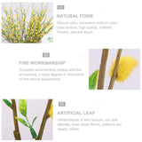 Artificial Flower Branch Simulation Bendable Decorative Fake Camellia Flowers for Arrangements Craft Projects Yellow