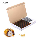 100Pcs Essential Oil Bottle Thick Glass Shock Resistant UV Protection Portable Essential Oil Bottle Brown In Australia - Darrahopens
