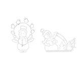 Funny Snowman Light Durable Metal Bright Light Decorative Stylish Snowman Light for Winter Christmas