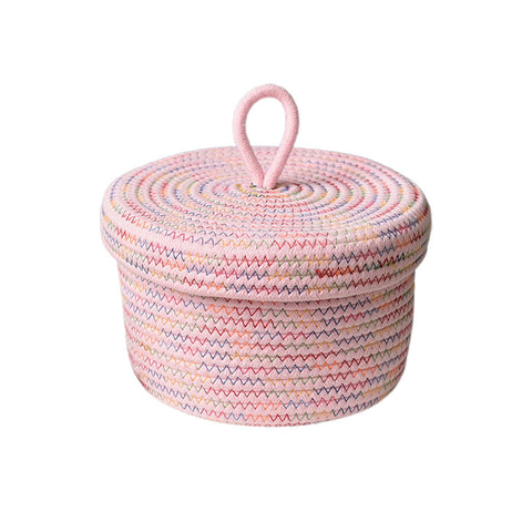 Storage Basket Soft Cotton Basket Cute Decorative Multifunction Basket for Bedroom Office Living Room In Australia - Darrahopens