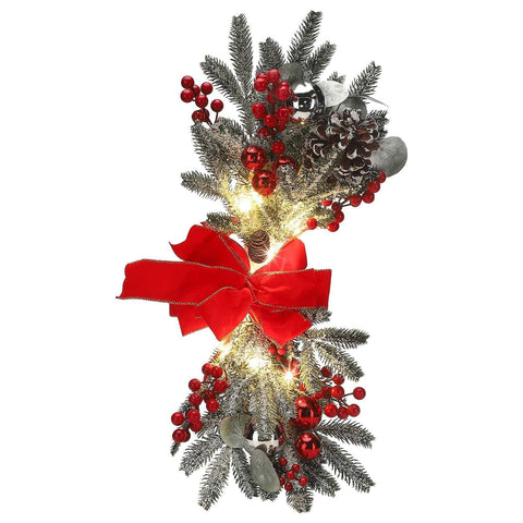 Artificial Christmas Swag Beautiful Exquisite Fade Resistant Christmas Teardrop Swag for Front Door Wall Living Room Kitchen Store Garden In Australia - Darrahopens