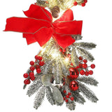 Artificial Christmas Swag Beautiful Exquisite Fade Resistant Christmas Teardrop Swag for Front Door Wall Living Room Kitchen Store Garden In Australia - Darrahopens