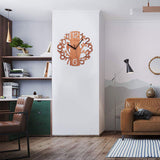 Wooden Wall Clock 8.7in Diameter White Double Layer Ultra Quiet Silent Wall Clock