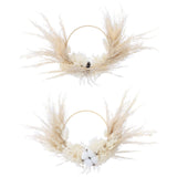 Pampas Grass Wreath Lovely Fluffy Full Wall Wreaths for Living Room Bedroom Study
