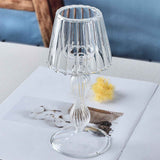 Glass Candle Holder Tansparent Table Lamp Shape Candlestick Holder for Din In Australia - Darrahopens