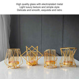 16x14cm Vase Gold Decorative Clear Glass Rugged Flower Vase For Wedding Arty In Australia - Darrahopens