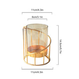 16x14cm Vase Gold Decorative Clear Glass Rugged Flower Vase For Wedding Arty In Australia - Darrahopens